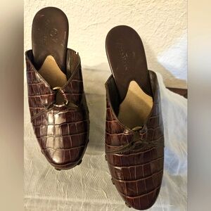 Cole Haan Brown Leather Slides 8